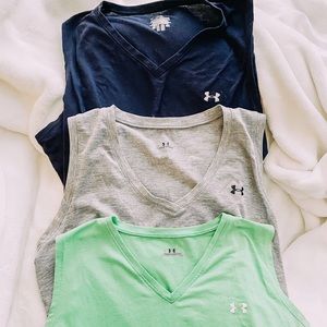 set of 3 underarmor athletic tanks